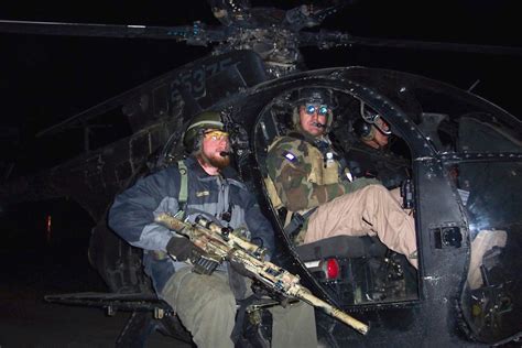 75th Ranger Regiment sniper together with 160th SOAR (A) Night Stalkers preparing for an aerial ...