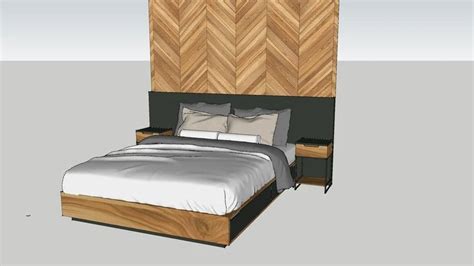 Bed With Headboard 2DF