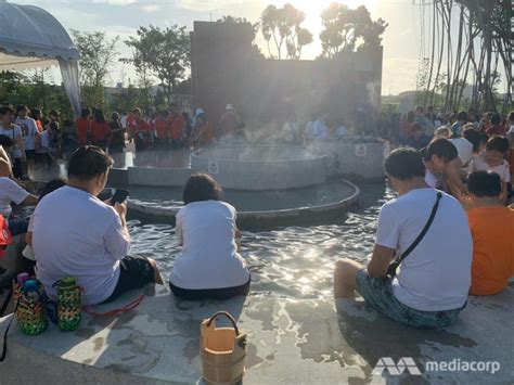 Sembawang Hot Spring Park reopens with cascading pool, cafe and floral ...