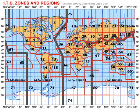 ITU Zones | Radio Stuff- Codes, Charts, Diagrams, Maps and Such | Pinterest