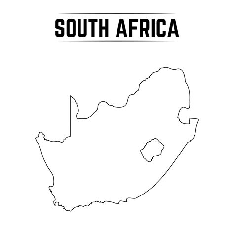 Outline Simple Map of South Africa 3087816 Vector Art at Vecteezy