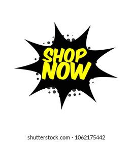 Shop Now Vector Template Design Illustration Stock Vector (Royalty Free ...