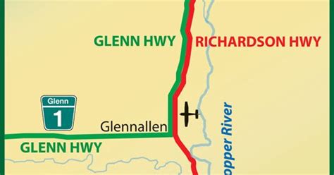 Maps of Alaska Roads By Bearfoot Guides: Map of Gakona Junction, Alaska