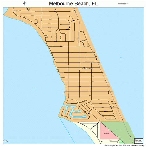 Melbourne Beach Florida Street Map 1244000