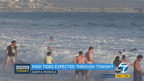 SoCal beachgoers warned of dangerous high tides Sunday - ABC7 Los Angeles