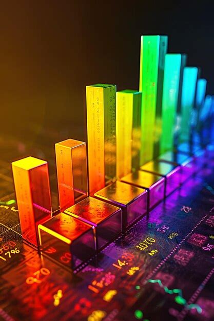 Stock market sector performance bar graph using a spectrum of colors to ...