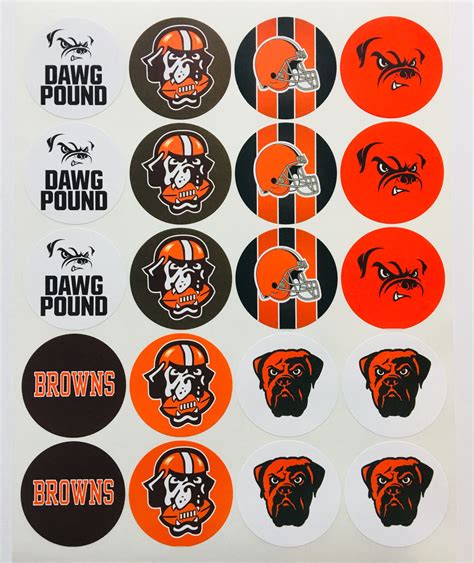 2 Cleveland Browns Adhesive stickers Decal set of 40 or | Etsy