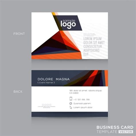 Free Vector | Business card decorated with geometric shapes