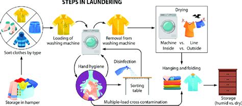 Steps involved in home laundering using a washing machine. | Download Scientific Diagram