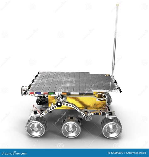 Mars Rover Sojourner 3D Illustration On White Background Stock ...