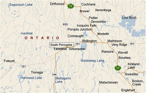 Where is South Porcupine, Ontario? see area map & more