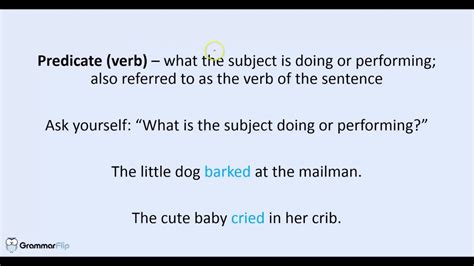 Simple Subject And Predicate Examples