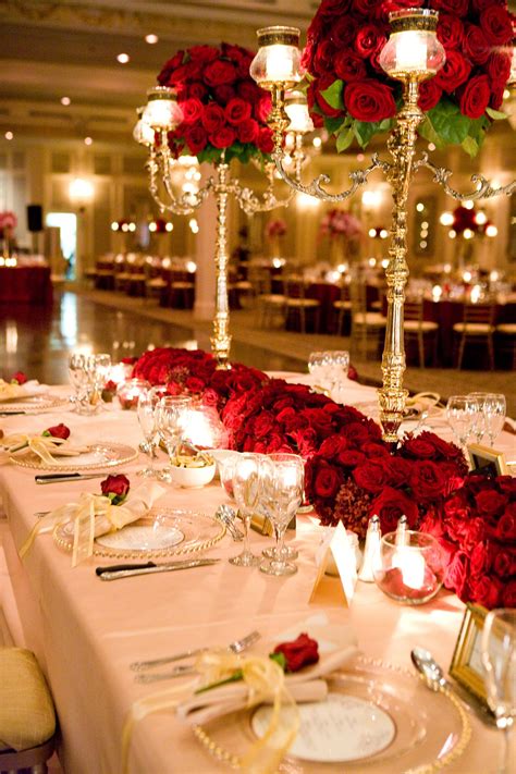 red, Centerpieces, Glam Wedding Flowers & Decor, Vintage Wedding ...