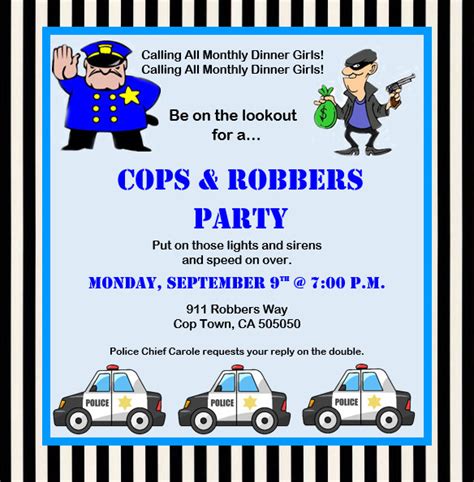 Invite and Delight: Cops and Robbers Party