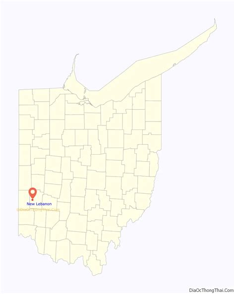 Map of New Lebanon village, Ohio