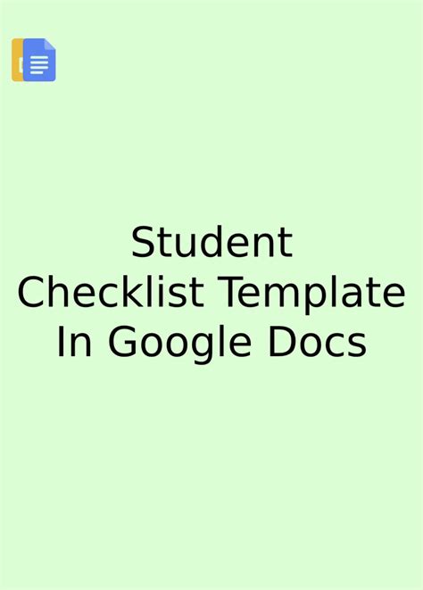 Checklist Template – Free Google Docs Template