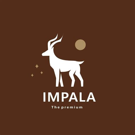 animal impala natural logo vector icon silhouette retro hipster ...