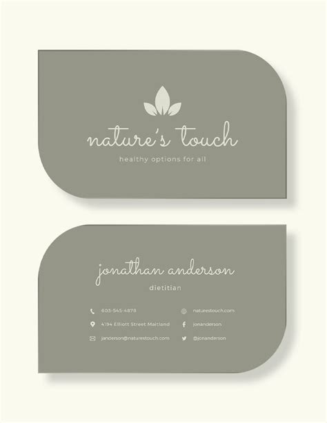 Leaf Shaped Business Card Template in PSD, Illustrator, Publisher, Word ...