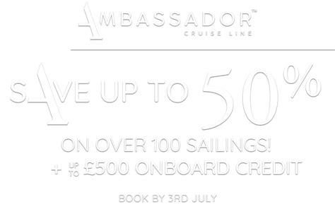 Ambassador Cruise Deals from Southampton Cruise Centre