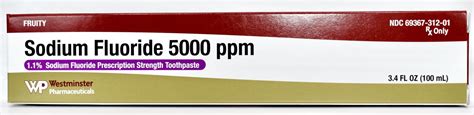 Sodium Fluoride 5000 ppm — Westminster Pharmaceuticals