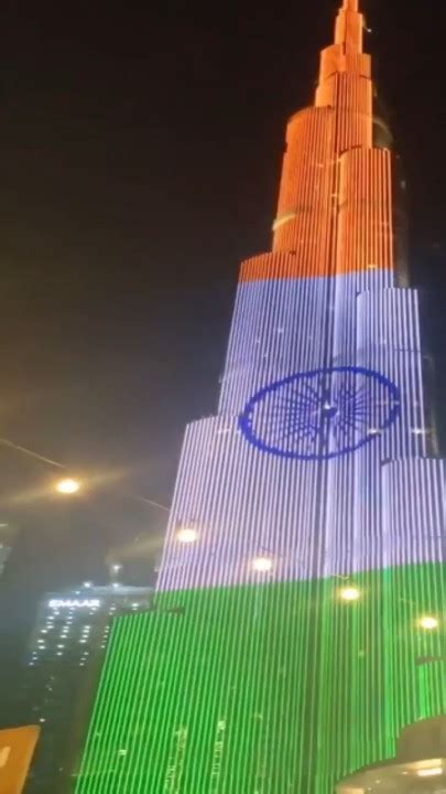 Burj Khalifa colored in Indian Flag to celebrate 75th Independence - Rajesh Pawar on LinkedIn