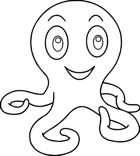 Octopus Cartoon Coloring Page | Wecoloringpage.com