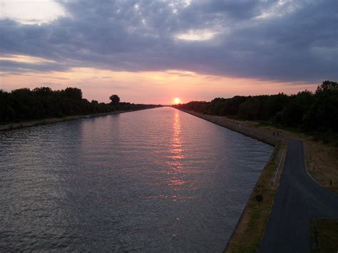 Albert Canal at Sunset near Hasselt, Belgium image - Free stock photo - Public Domain photo ...