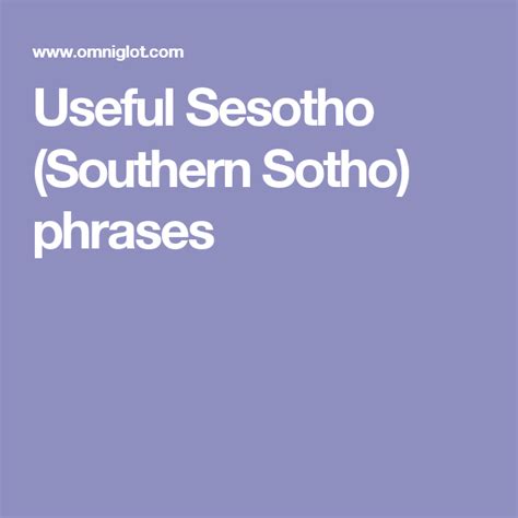 Pin on Sesotho(Lesotho)