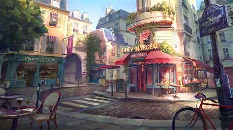 ArtStation - Paris street / apartment, Robin Lhebrard | Paris background, Anime scenery, Paris ...