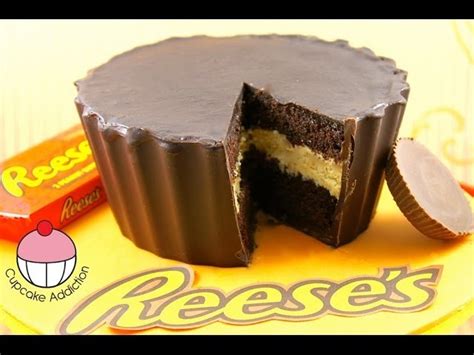 Make a GIANT Reeses Peanut Butter Cup (Cake!) - A Cupcake Addiction How To Tutorial