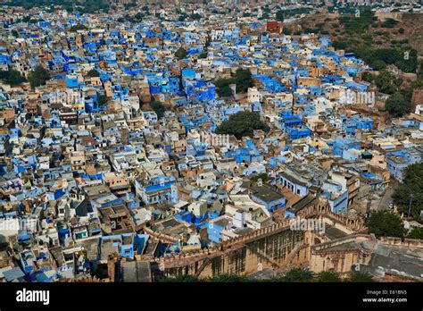 aerial view of Blue City Jodhpur, Rajasthan, India Stock Photo - Alamy