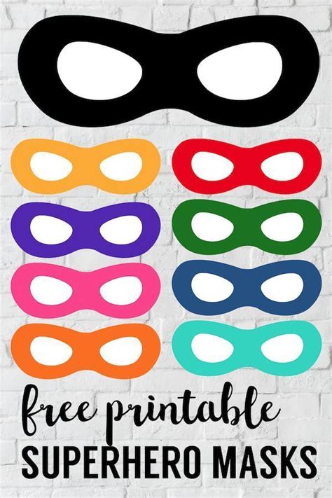 Incredibles Free Printable Superhero Masks. DIY Superhero party masks in every color. Superhero ...