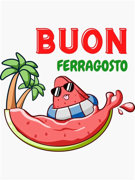 "ferragosto - buon ferragosto beach season 01 " Sticker for Sale by ...