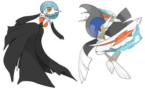 Shiny Mega Gardevoir | Shiny Mega Gallade by CoolShallow on DeviantArt