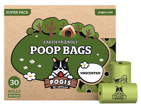 Snapklik.com : Pogis Dog Poop Bags - 30 Unscented Rolls