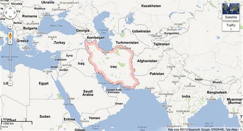 Countries Bordering Iran Map