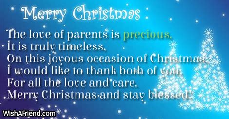 Christmas Messages For Parents