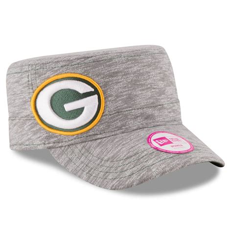 Women's Green Bay Packers New Era Gray Team Mist Military Adjustable Hat