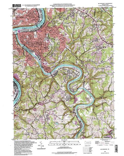 Mckeesport topographic map, PA - USGS Topo Quad 40079c7