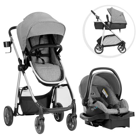 Buy Evenflo Mylar Gray Omni Plus Modular Travel System with LiteMax Sport Rear-Facing Infant Car ...