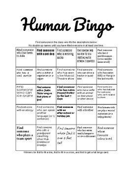 Icebreaker - Human Bingo Game by Beyond Theatre | TpT