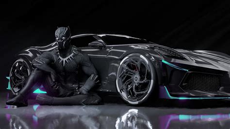 Black Panther Bugatti Chiron La Voiture Noire Live Wallpaper - Save ...