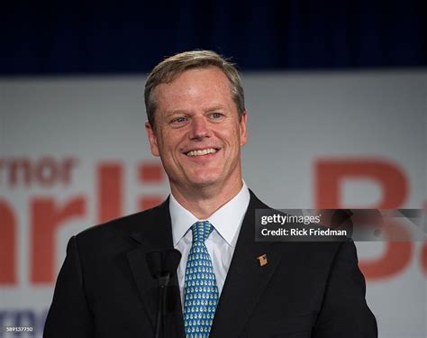 MA Governor elect Charlie Baker at his election night headquarters ...