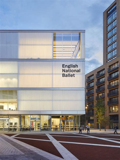 English National Ballet spins into a new glass box in east London | Facade architecture ...