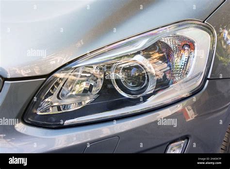 Car headlight. Luxury Headlights. Part of the car Stock Photo - Alamy