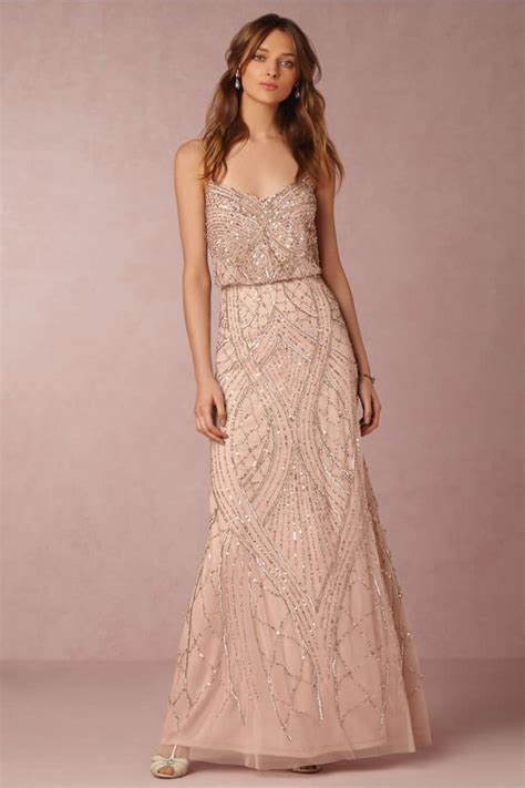 Rose Gold Sequin Bridesmaid Dress