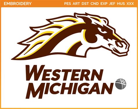 Western Michigan Broncos - Secondary Logo (2021) - College Sports Embroidery Logo in 4 sizes & 8 ...