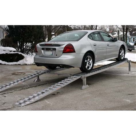 Extra-Long Aluminum Car Service Ramps & Display Stand - up to 5,000 lbs ...