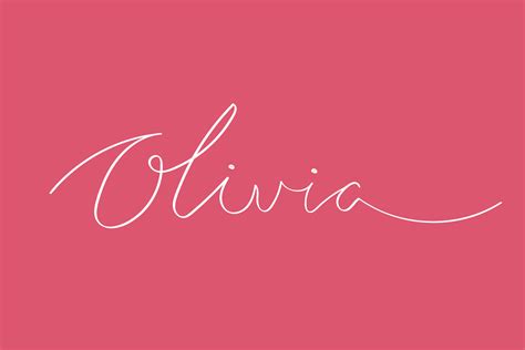 Female name Olivia. Girls name Handwritten lettering calligraphy ...