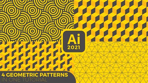 Geometric Patterns Adobe Illustrator - YouTube